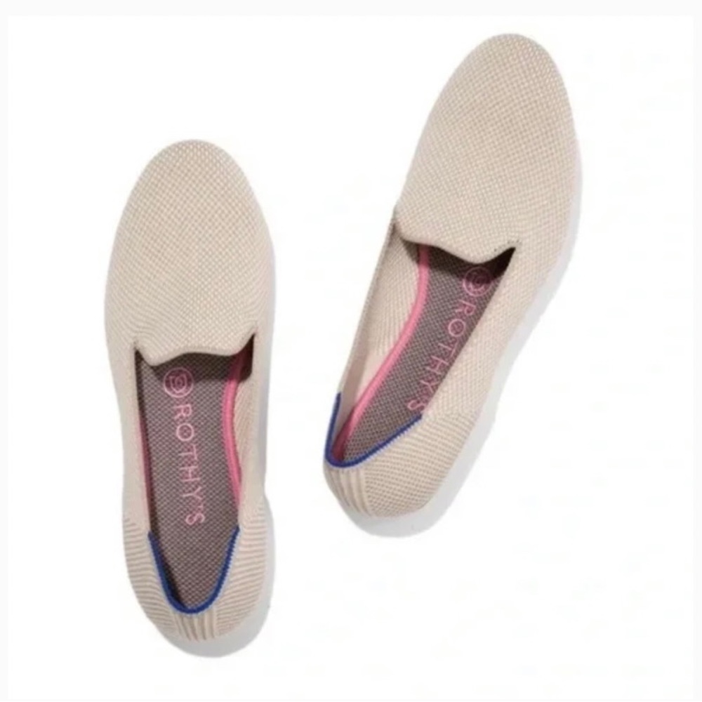 Rothy’s “The Loafer” Ecru flats size 10